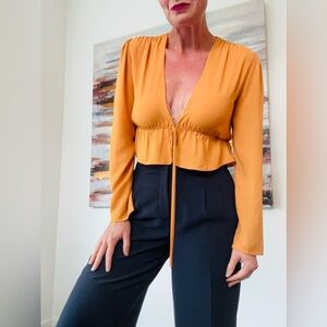 ARITZIA Sunday Best Front Tie Blouse